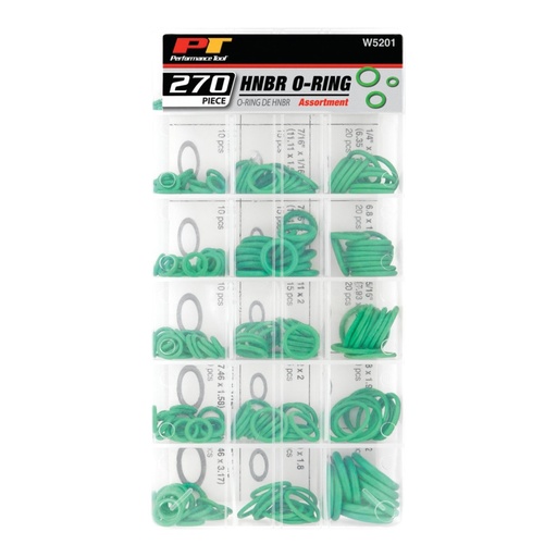 SURTIDO DE O-RINGS HNBR (270 PCS)  (VERDES)
