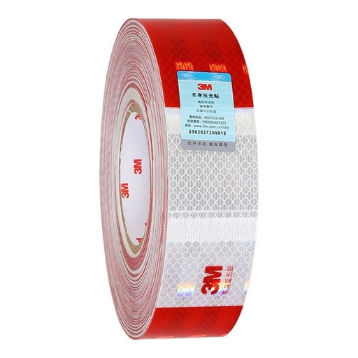 CINTA REFLECTIVA (ROJA/BLANCA) (3M) (X MEDIO METRO)